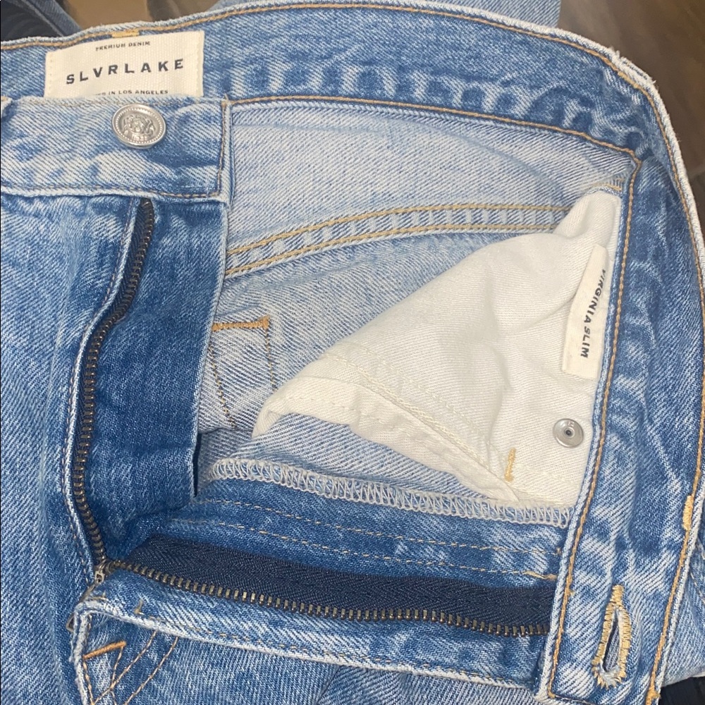 🎱Slvrlake Women's Virginia Distressed High-Rise Slim-Leg Jeans! - Picture 7 of 16